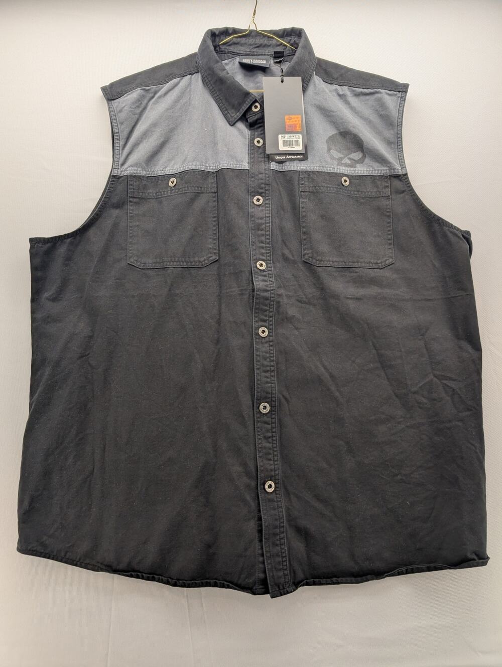 NWT Harley Davidson Men's Willie G Skull Color Blocked Blowout in Black size 3XL
